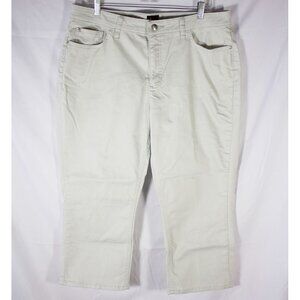 Womens Lee Light Gray Cropped Jeans Size 18M
